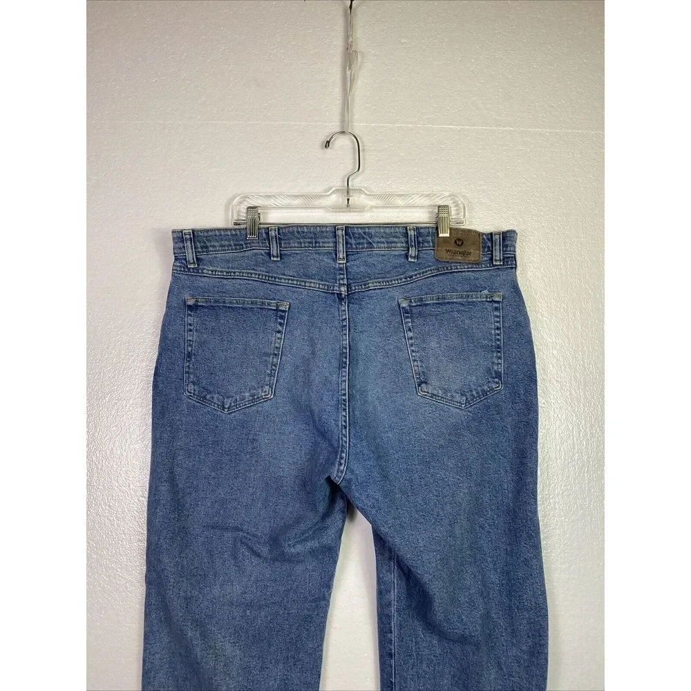 Wrangle Mens Jeans 42X30 Blue Denim Regular Fit Stretch Straight Cowboy‎ Utility